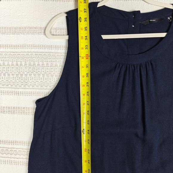 Vero Moda Navy Sleeveless Tiered Shift Dress Size 16 NEW - Picture 5 of 8